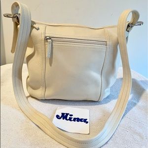 Tignanello cream leather crossbody bag